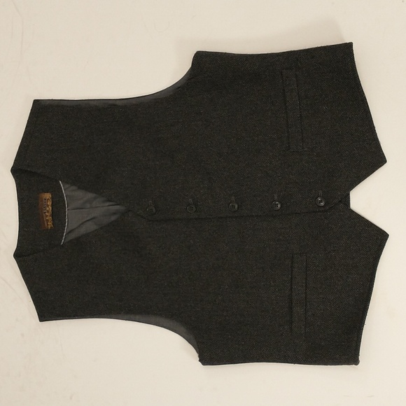 Herringbone Tweed Waistcoat Vest Full Back Wool Blend Classic Styling 42" Chest - Picture 1 of 7